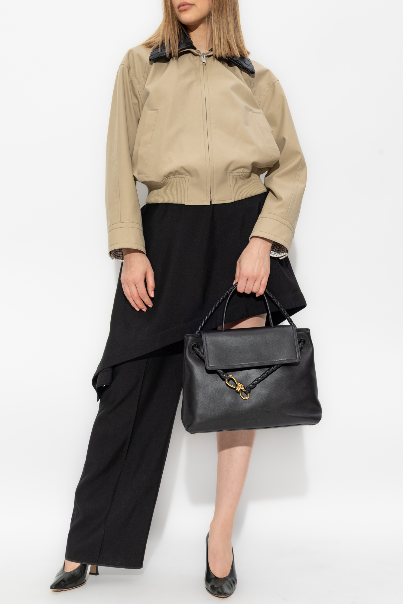 Bottega Veneta Jacket with leather collar | Women's Clothing